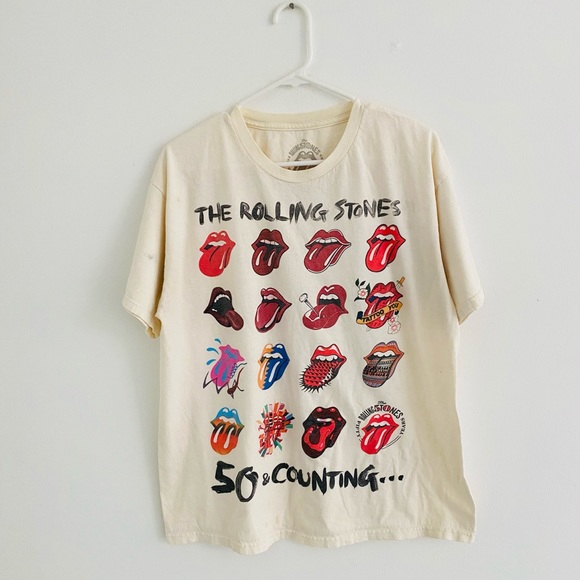 the Rolling Stones Other - The Rolling Stones 50 & Counting Tour Tee Large